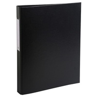 Gyűrűs könyv Exacompta A/4 2 gyűrűs 40 mm gerinccel PP fekete