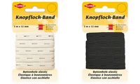 KLEIBER Knopflochband, 12 mm x 3 m, schwarz (53500127)