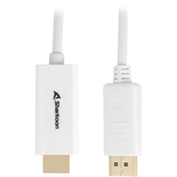 SHARKOON DISPLAYPORT 1.2 TO HDMI 4K WHITE 2M ACTIVE 4KX2K 60HZ CABLE ADAPTER