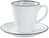 Espresso-Untertasse Fungio; 11.5 cm (Ø); weiß/schwarz; rund; 6 Stk/Pck