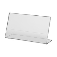 Tischaufsteller / Menükartenhalter / Hinweisschild / Acryl-L-Ständer „Klassik“ | 150 mm 80 mm 150 x 80 mm (B x H)