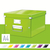 Archivbox Click & Store WOW Mittel, Graukarton, grün