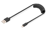 Digitus Kabel spiralny USB 2.0 – USB-A na Lightning