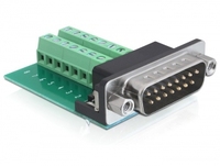 DeLOCK 65275 zmieniacz płci / kabli Sub-D 15 pin Gameport 16 pin Terminal block Zielony