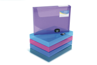 Rapesco Box File, 40mm Boîte à archives Bleu, Vert, Rouge, Violet, Blanc