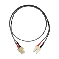 Videk 62.5/125 OM1 SC to SC Duplex Fibre Optic Patch Cable Grey 1Mtr