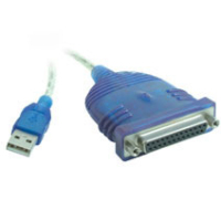 C2G USB to DB25 IEEE-1284 Parallel Printer Adapter Cable 6ft parallel cable Blue 1.83 m