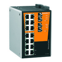 Weidmüller IE-SW-PL16MT-14TX-2ST Managed Fast Ethernet (10/100) Schwarz