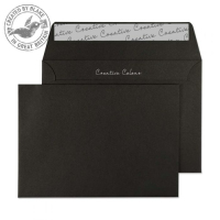 Blake Creative Colour Jet Black Peel and Seal Wallet C6 114x162mm 120gsm (Pack 500)