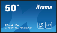 iiyama LH5041UHS-B2AG tartalomszolgáltató (signage) kijelző Laposképernyős digitális reklámtábla 127 cm (50") LCD 500 cd/m² 4K Ultra HD Fekete 24/7