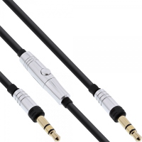 InLine 55359R audio kabel 1,3 m 3.5mm Zwart, Zilver