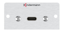 Kindermann 7444000548 wandcontactdoos USB C Aluminium