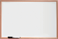 Nobo Basic Melamine Non Magnetic Whiteboard 900x600mm with Pine Trim