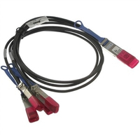 DELL QSFP28 - 4 x SFP28, 3 m InfiniBand/fibre optic cable 4x SFP28 Zwart, Rood