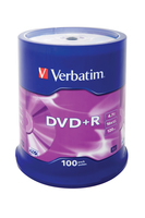 Verbatim DVD+R Matt Silver 4,7 GB 100 stuk(s)