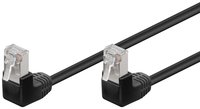 Goobay CAT 5e Patch Cable 2x 90° Angled, F/UTP, black, 3 m