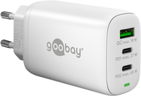 Goobay 65408 Caricabatterie per dispositivi mobili Cuffie, Computer portatile, Smartphone, Tablet Bianco AC Ricarica rapida Interno