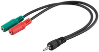 Goobay 50467 audio kábel 0,3 M 3.5mm 2 x 3.5mm Fekete, Zöld, Vörös