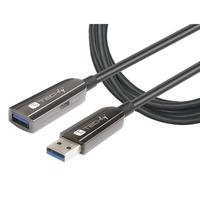 Techly ICOC U3AMF-HY-020 USB Kabel 20 m USB 3.2 Gen 1 (3.1 Gen 1) USB A Schwarz