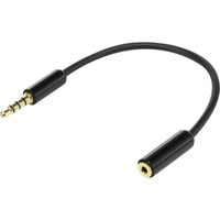 SpeaKa Professional SP-7870156 Audio-Kabel 0,1 m 3.5mm 2.5mm Schwarz