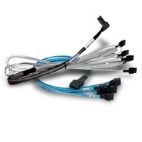 Broadcom 05-50062-00 sorosan kapcsolt SCSi (SAS) kábel 1 M Fekete, Kék, Ezüst
