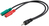 Goobay 50467 câble audio 0,3 m 3,5mm 2 x 3.5mm Noir, Vert, Rouge