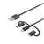 Celly USB3IN1BK cable USB 1 m USB 2.0 USB A Micro-USB B Negro
