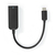 Nedis CCGP64952BK02 cambiador de género para cable USB C RJ-45 Negro