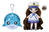 Na! Na! Na! Surprise 2-in-1-modepop en tasje met glinsterende lovertjes uit de Sparkle-serie - Sailor Blu