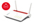 FRITZ!Box 6850 5G router bezprzewodowy Gigabit Ethernet Dual-band (2.4 GHz/5 GHz) Czarny, Czerwony, Biały