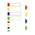 Avery APBAS24 etiket Rechthoek Permanent Meerkleurig 24 stuk(s)