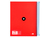 Antartik KD32 cuaderno y block A5 120 hojas Rojo