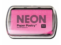 Stempelkissen PaperPoetry 6x9cm neonpink, Pigmentstempelkissen für Papier