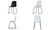 PAPERFLOW Chaise visiteur CUBE, set de 2, blanc (74600454)