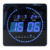 Unilux FLO LED-Uhr schwarz mit Datums-, Wochentags- und Temperaturanzeige