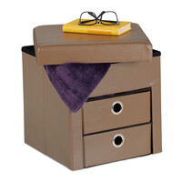 Sitzhocker in Taupe - (B)38 x (H)38 x (T)38 cm 10038497_0