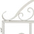 Relaxdays Gartentor, 3-teilig, Stahl, Gartenpforte Ornamente, Gartentür mit 2 Zaunelementen, HxB: 98,5 x 185 cm, weiß