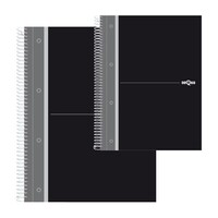 CUADERNO MICROPERFORADO TAPA DURA DEQUA 160H CUADRICULA 5X5 4ª 70GR NEGRO GRAFITO