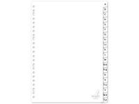 Tabblad Kangaro A4 letters PP 120 micron wit 23-gaats 20-delig A-Z
