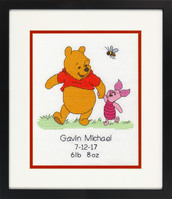 Counted Cross Stitch Kit: Birth Record: Winnie the Pooh