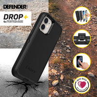 OtterBox Defender - Funda Protección Triple Capa para Apple iPhone 12 mini Negro - Funda