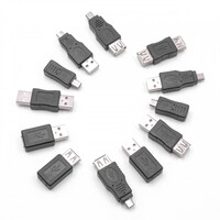 OTG USB 2.0 adapterset 12 stuks