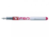 Pilot V-Pen Erasable Disposable Fountain Pen Pink (Pack 12)