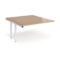 Adapt sliding top add on units 1400mm x 1600mm - white frame and beech top