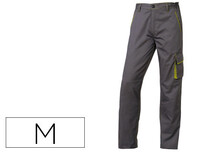 Pantalon de Trabajo Deltaplus Cintura Ajustable 5 Bolsillos Color Gris Verde Talla M