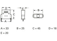 D-Sub Steckverbindergehäuse, Größe: 1 (DE), gerade 180°, Kunststoff, grau, AGP 0