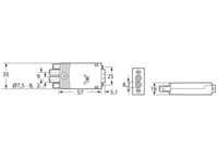 Stecksystem 134928, Profibus MAX IDC Switch, silber, axial, 9pol. Sub-D-Stift