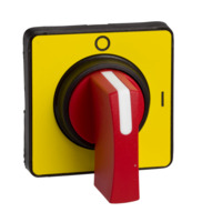 Betätigungselement, Knebel, (L x B x H) 77 x 45 x 45 mm, rot/gelb, für Nockensch