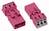 Hálózati csatlakozó dugó, egyenes, 16 A, pólusszám: 3, pink, 50 db, WAGO 890-293