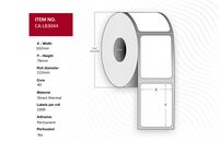 Label 102x76, Core 40, Diameter 122 mm. Thermal Etykiety do drukarek